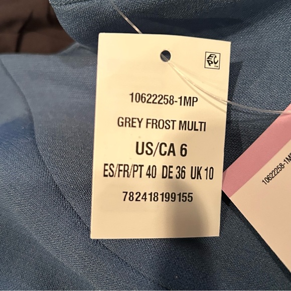 Kasper Colorblock Sheath Dress Grey Frost Blue Size 6 Sleeveless NWT Office - Picture 6 of 11